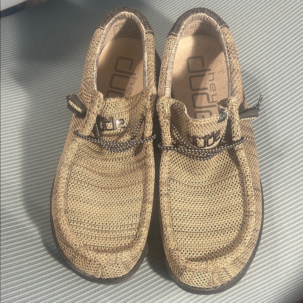 Hey Dude Tan Woven Slip-On Loafers